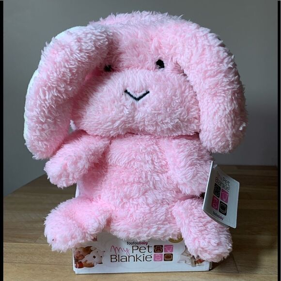 𝅺NWT foufou my pet blanket rabbit - Picture 1 of 8